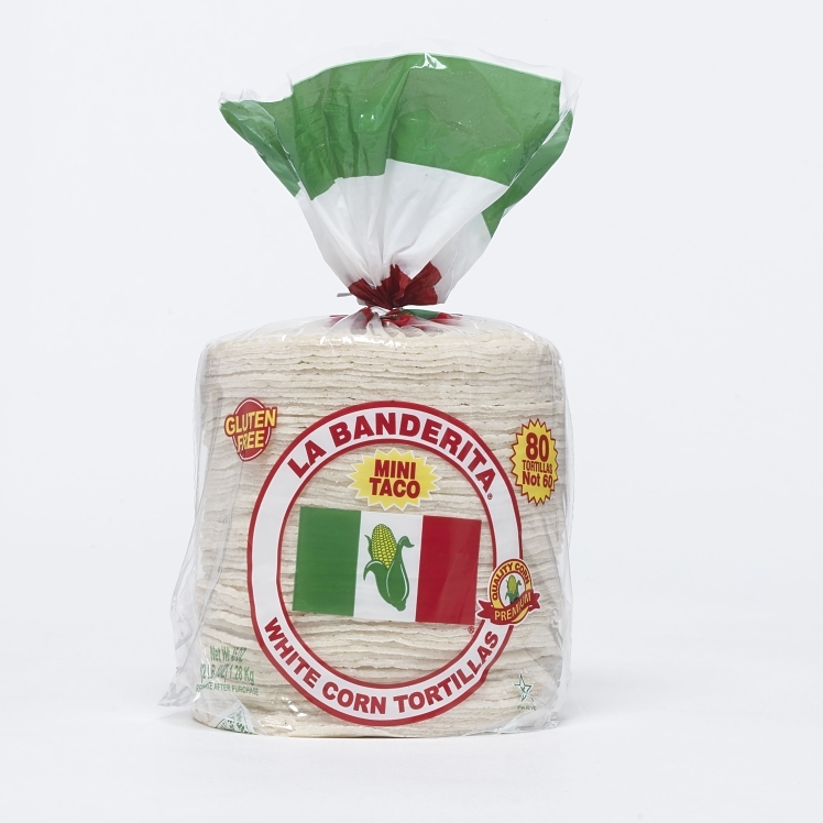 LA BANDERITA WHITE CORN TORTILLA 4.5 INCH