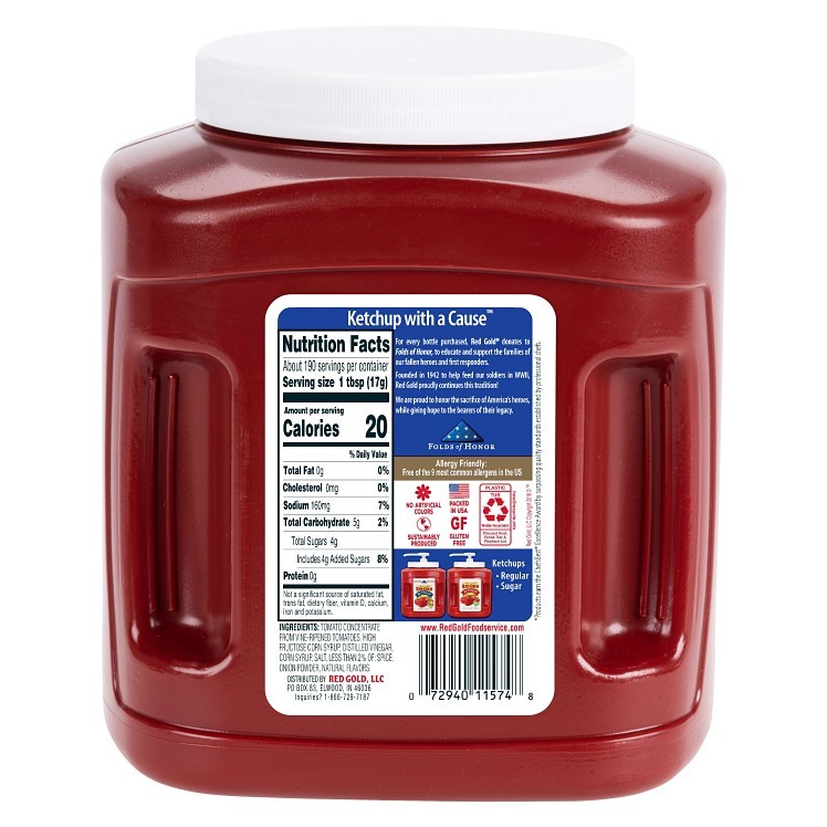 RED GOLD KETCHUP PLASTIC JUG