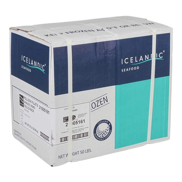 ICELANDIC POLLOCK FILLET SKINLESS CELLO WRAPPED