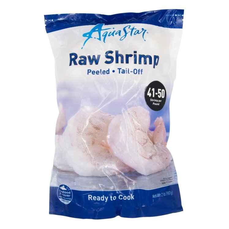 AQUA STAR RAW WHITE SHRIMP 41-50 PEELED & DEVEINED TAIL-OFF