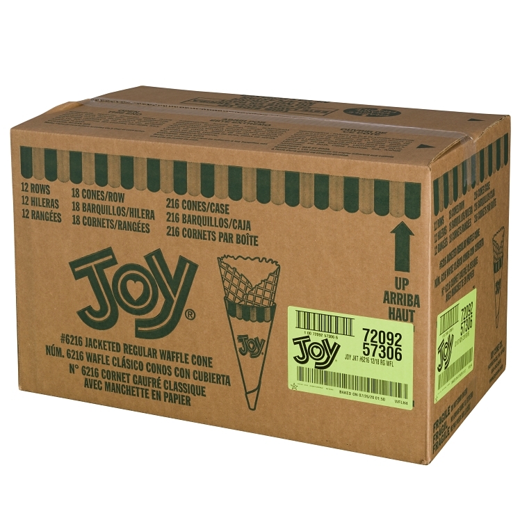 JOY CONE MEDIUM JACKETED WAFFLE CONES #6216
