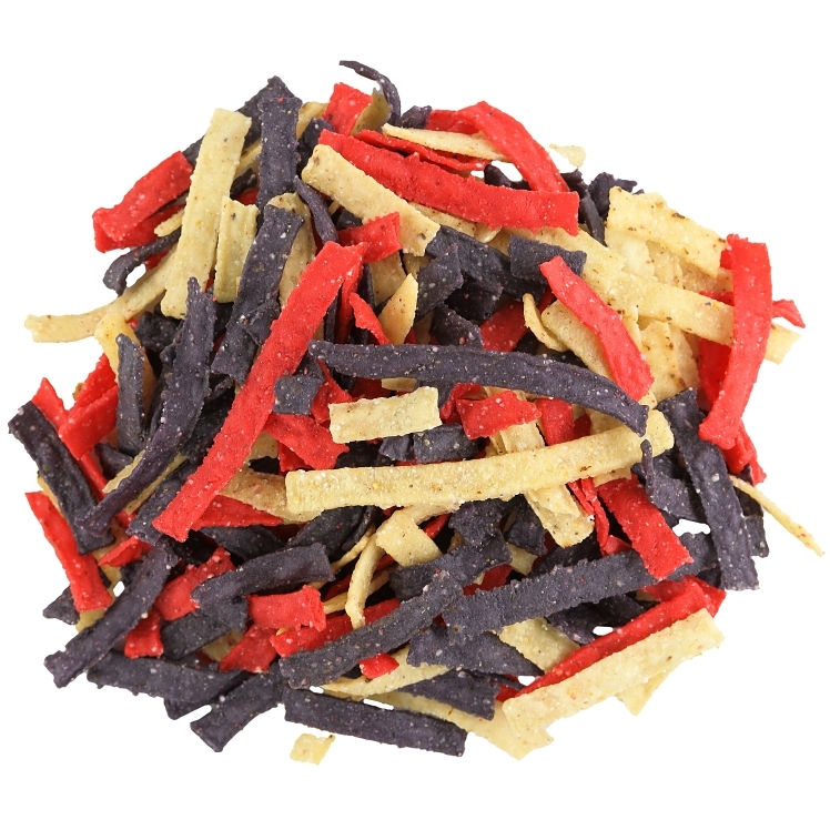 FRESH GOURMET TORTILLA STRIPS TRI COLOR