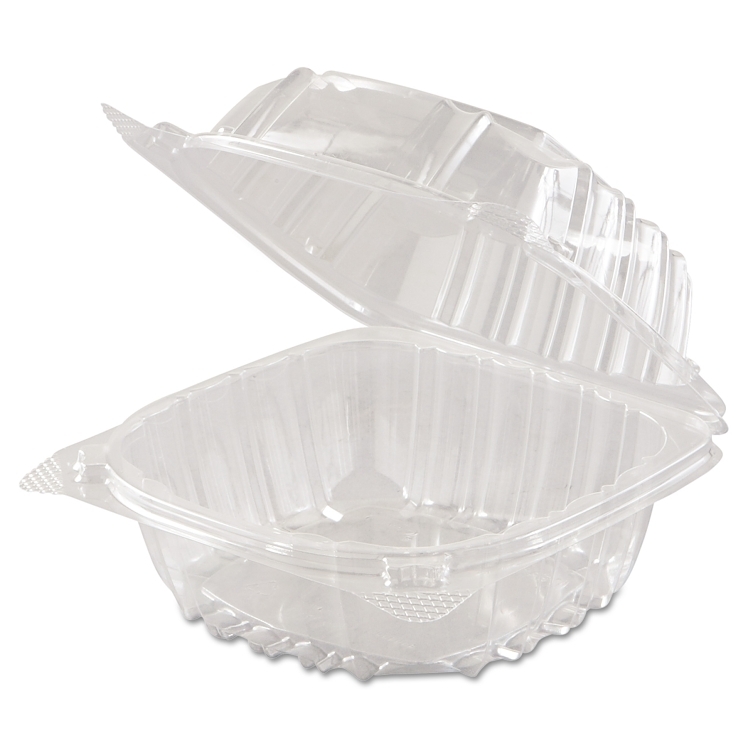 DART 6 X 6 OPS CLEAR PLASTIC HINGED CONTAINER