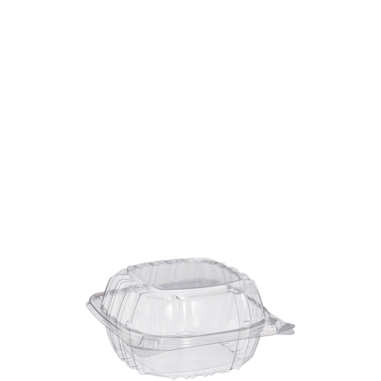 DART 6 X 6 OPS CLEAR PLASTIC HINGED CONTAINER