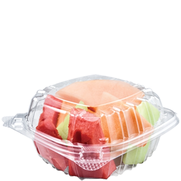 DART 6 X 6 OPS CLEAR PLASTIC HINGED CONTAINER