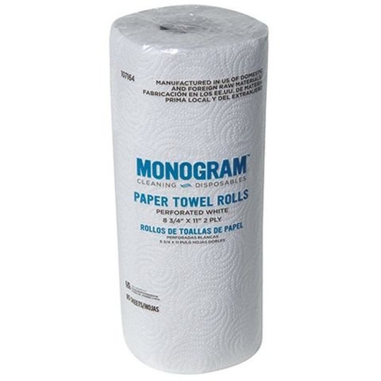 MONOGRAM TOWEL, PAPER 8.75 X 11 PERFORATED ROLL