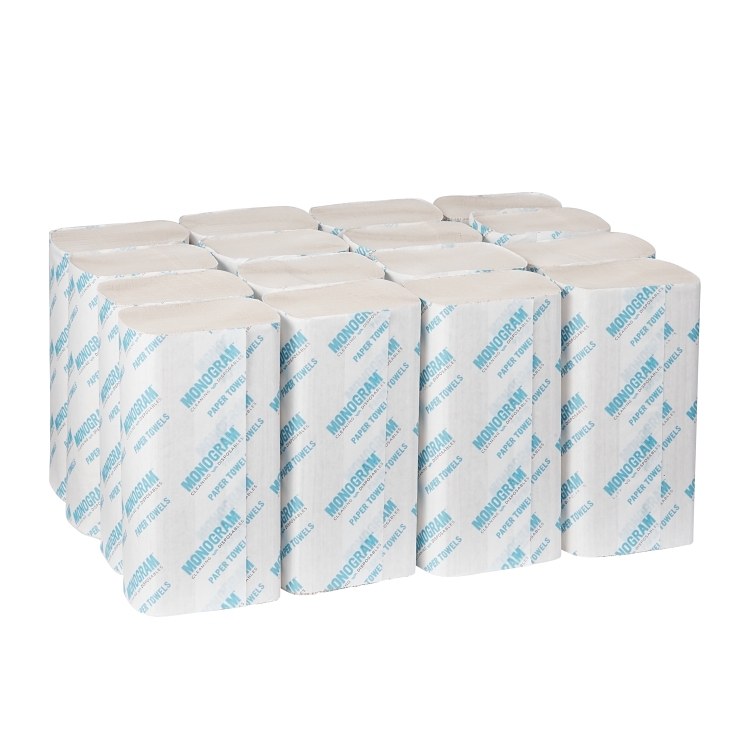 MONOGRAM TOWEL PAPER 9.13X9.38 MULTIFOLD WHITE