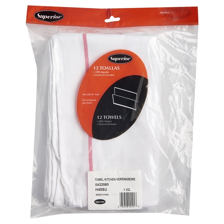 SUPERIOR CES TOWEL CULINARY HERRINGBONE WEAVE