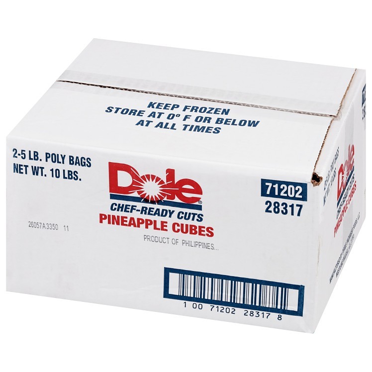DOLE PACKAGED PINEAPPLE CUBES FROZEN