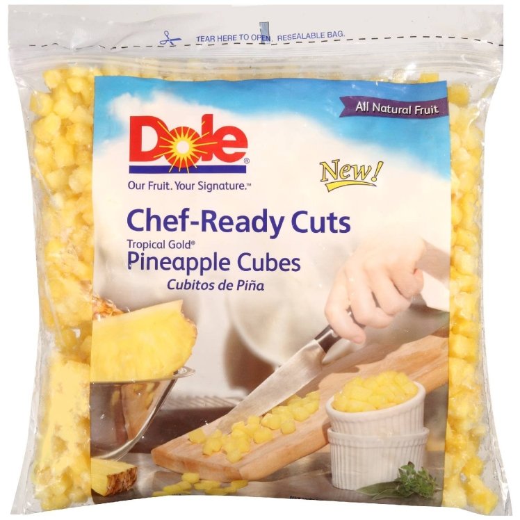 DOLE PACKAGED PINEAPPLE CUBES FROZEN