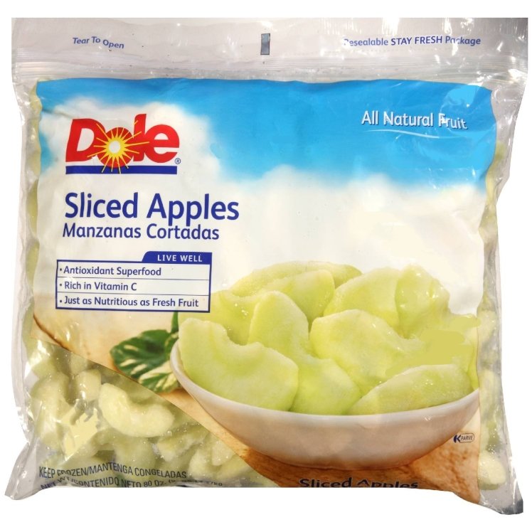 DOLE PACKAGED DOMESTIC FROZEN SLICED APPLE