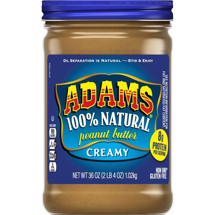 ADAMS PEANUT BUTTER 100% NATURAL CREAMY