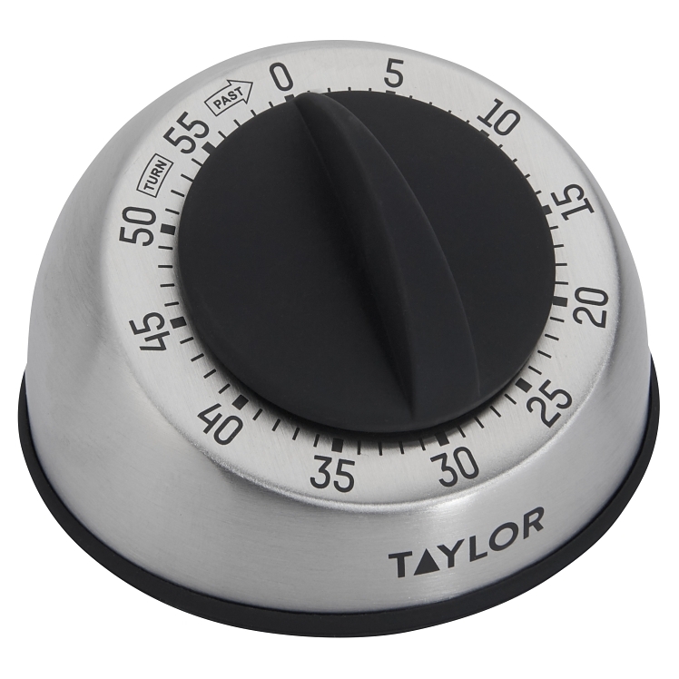 TAYLOR PRECISION 60 MINUTE STAINLESS STEEL EASY GRIP RING TIMER