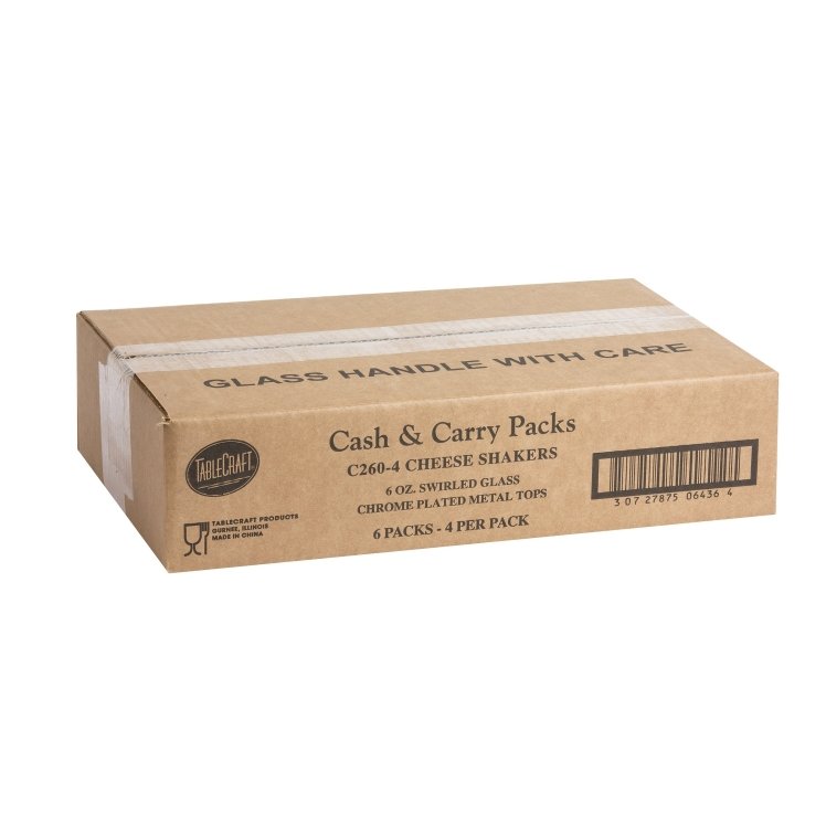 TABLECRAFT SHAKER CHEESE 6 OUNCE GLASS SWIRL WITH