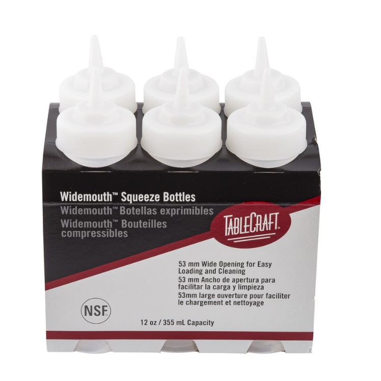 TABLECRAFT DISPENSER, SQUEEZE BOTTLE 12 OUNCE POLYETHYLENE