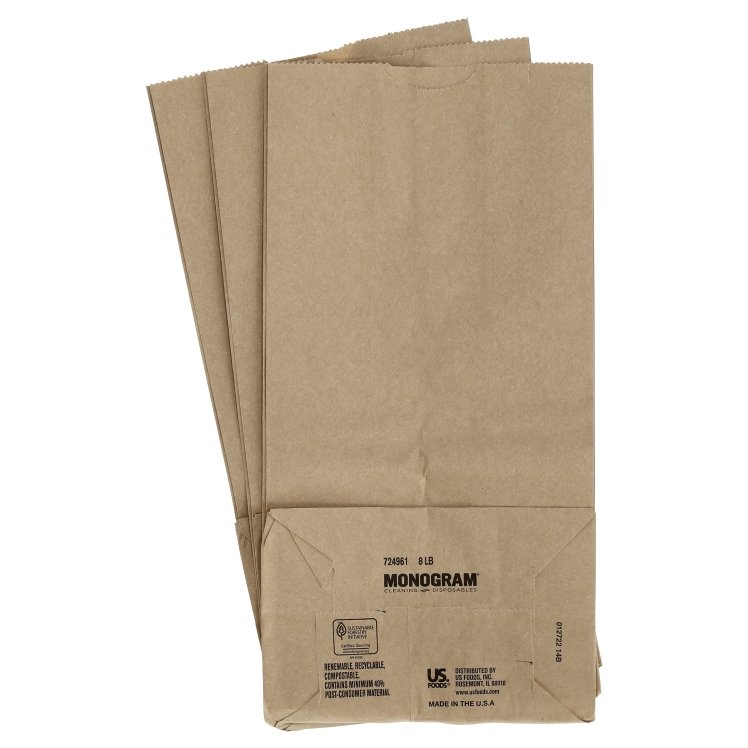 BAG, C-OUT 8 LB PAPR KRAFT BRN
