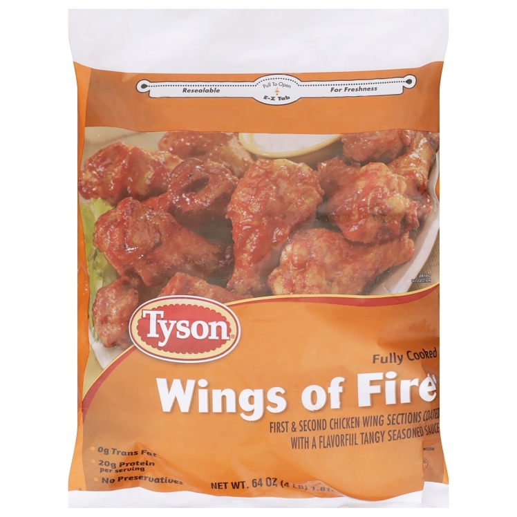 TYSON FULLY COOKED WINGS OF FIRE