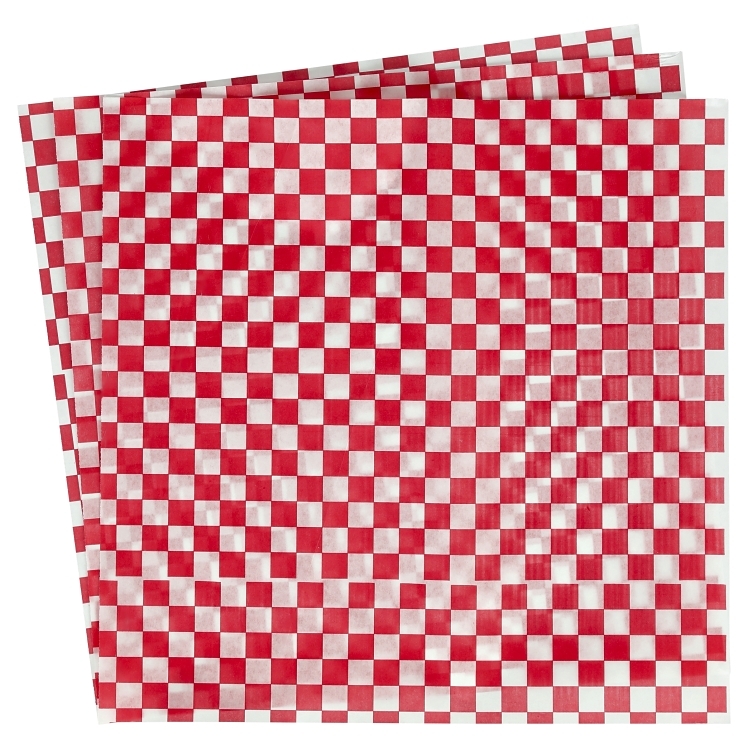 MONOGRAM LINER BASKET 12X12 RED CHECKERED
