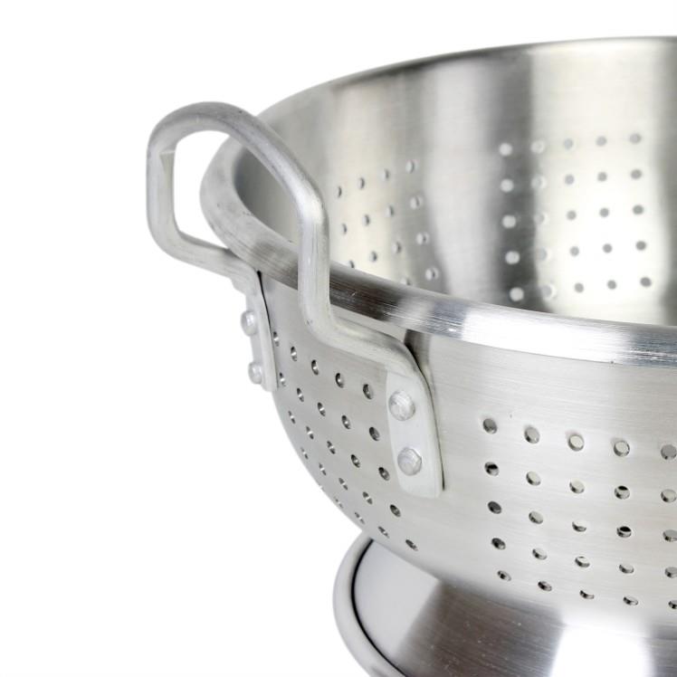 THUNDER GROUP ALUMINUM 16 QUART FOOTED COLANDER