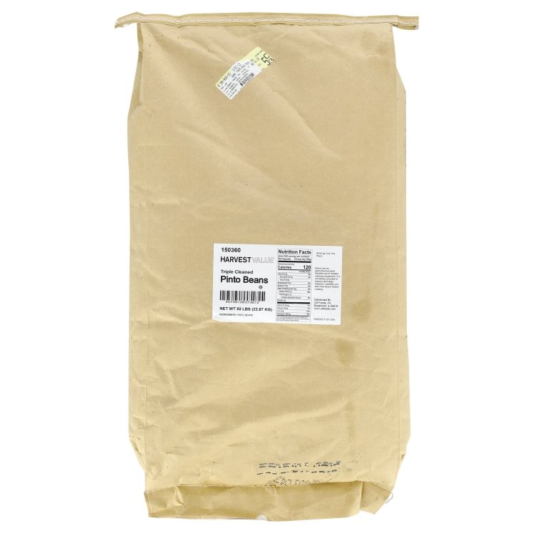 HARVEST VALUE BEAN, PINTO DRIED TRIPLE CLEANED