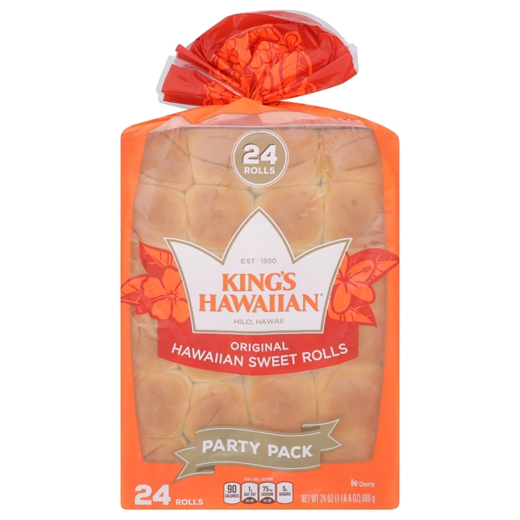 KINGS HAWAIIAN BAKERY SWEET ROLLS 24 COUNT