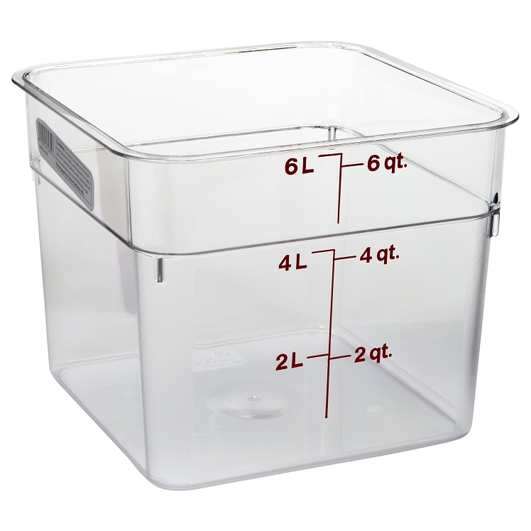 CAMBRO CONTAINER SQUARE CLEAR 6 QUART