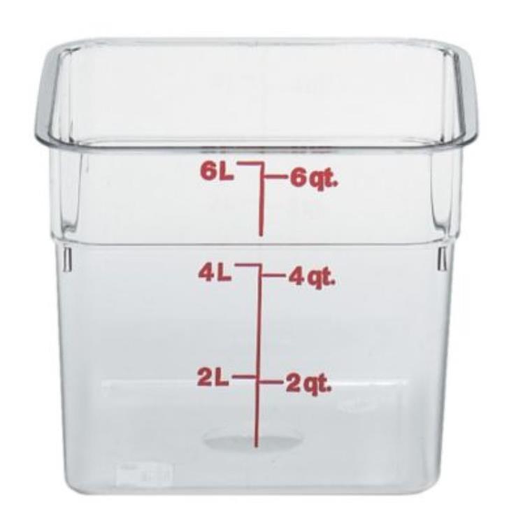 CAMBRO CONTAINER SQUARE CLEAR 6 QUART