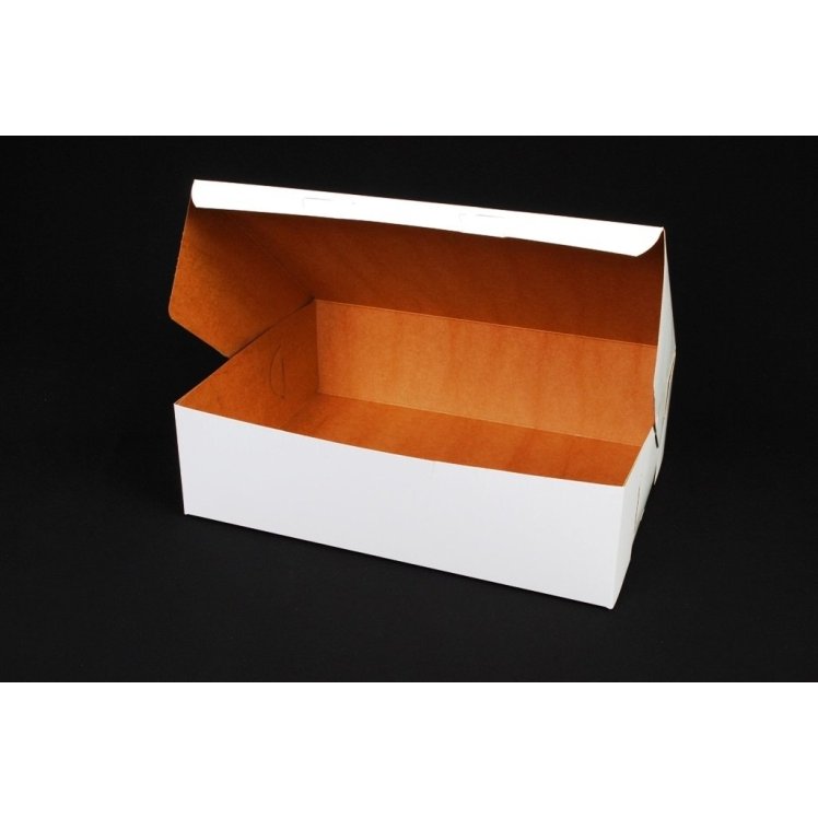 SOUTHERN CHAMPION 1/4 SHEET 14 X 10 X 4 INCH WHITE CAKE BOX
