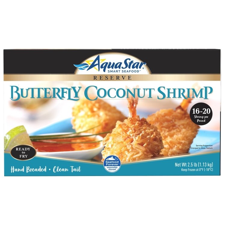 AQUA STAR COCONUT BREADED BUTTERFLY SHRIMP 16-20
