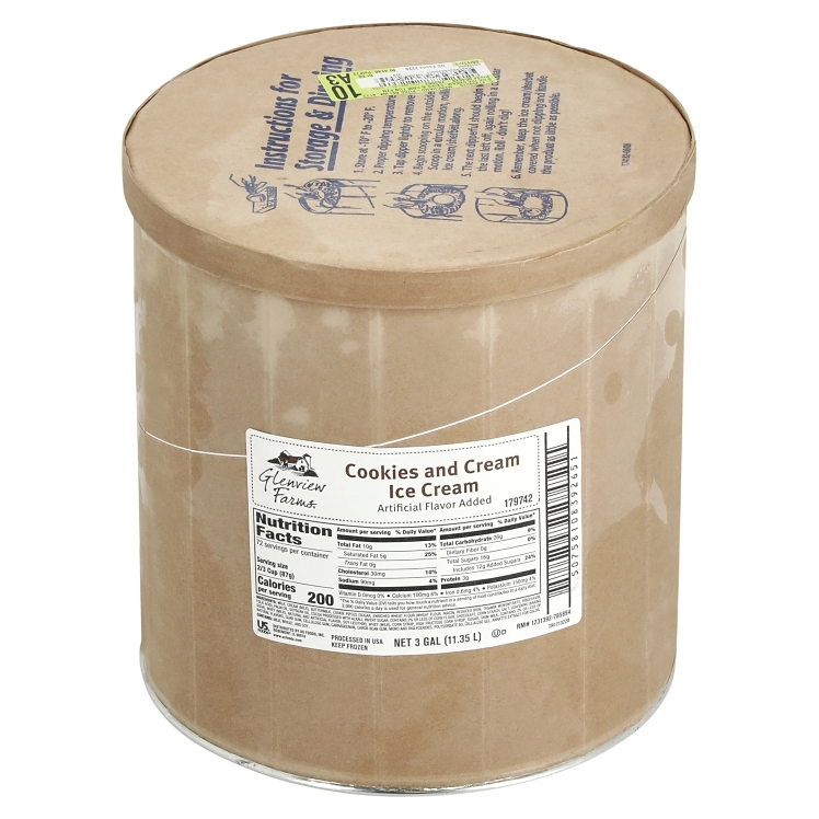 GLENVIEW FARMS ICE CREAM COOKIES & CREAM