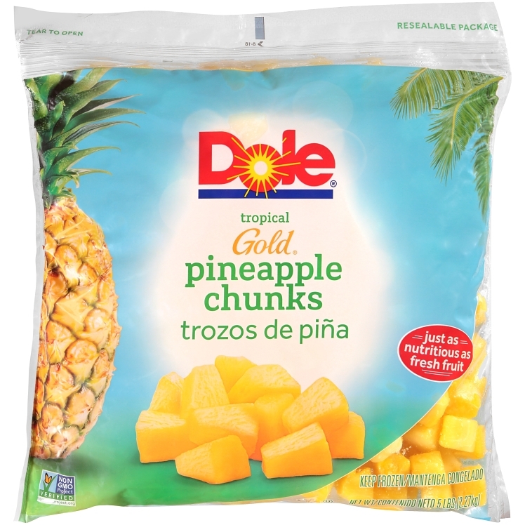 Dole Packaged Frozen Pineapple Chunks