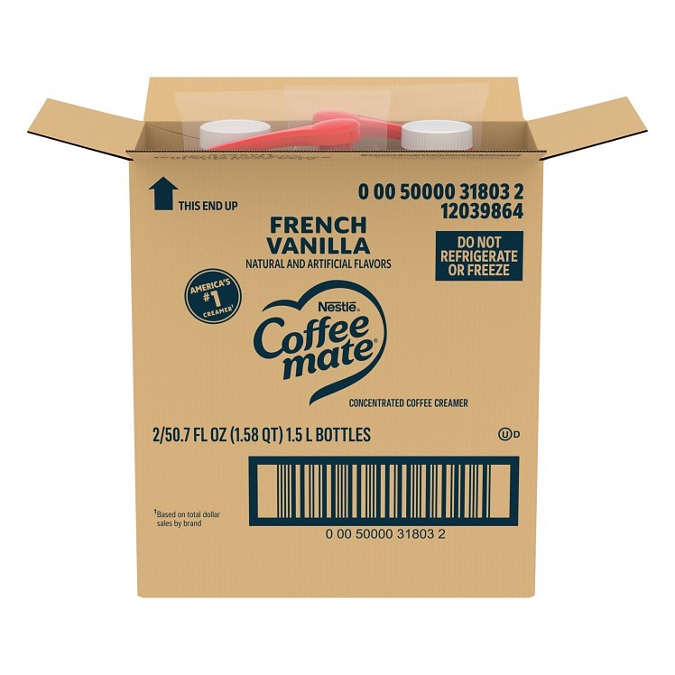 COFFEE-MATE LIQUID FRENCH VANILLA NON-DAIRY CREAMER WITH PUMP
