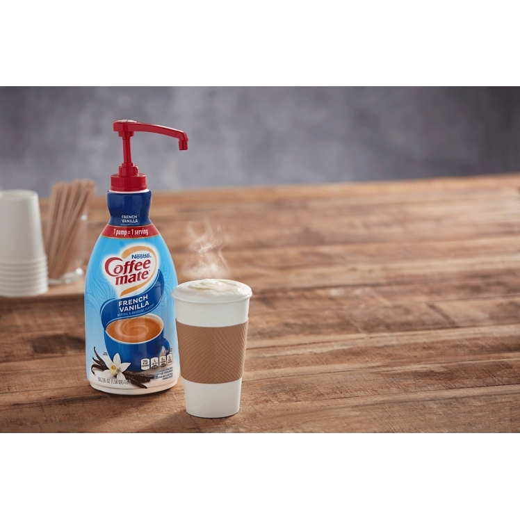 COFFEE-MATE LIQUID FRENCH VANILLA NON-DAIRY CREAMER WITH PUMP