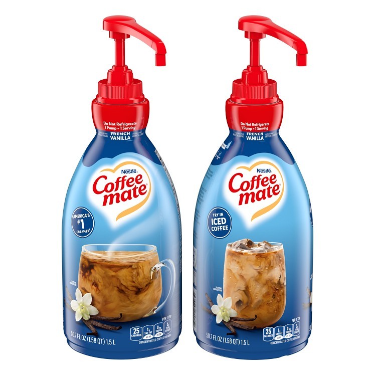 COFFEE-MATE LIQUID FRENCH VANILLA NON-DAIRY CREAMER WITH PUMP