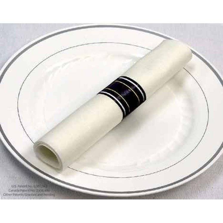 WNA COMET REFLECTIONS WHITE NAPKIN ROLL WITH CUTLERY KIT