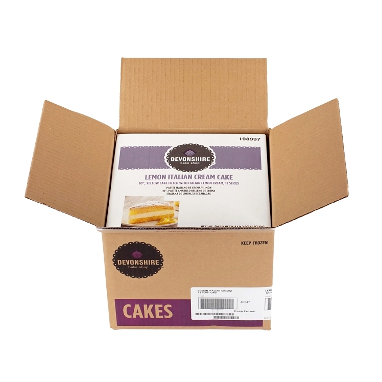 DEVONSHIRE LAYERED LEMON ITALIAN CREAM CAKE 10 INCHES UNSLICED