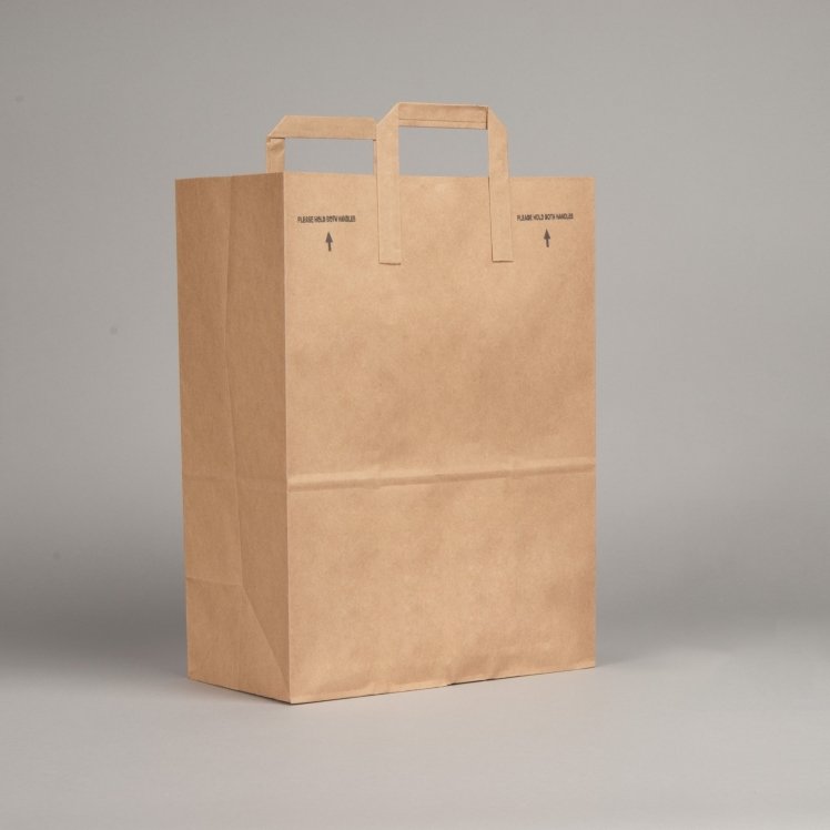 DURO PAPER BAG WITH HANDLE 70# 1/6 12 X 7 X 17 INCH