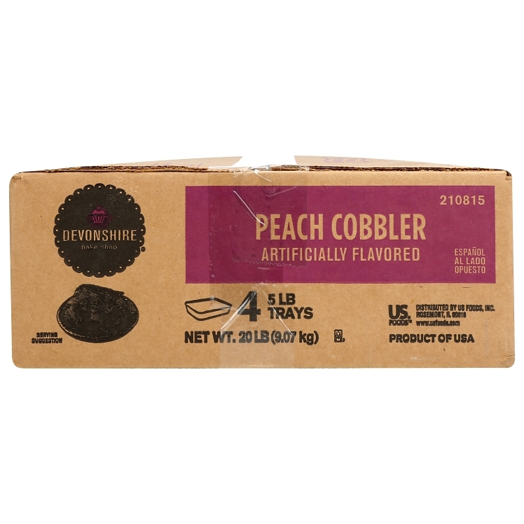 DEVONSHIRE PEACH COBBLER RAW FROZEN IN FOIL PAN