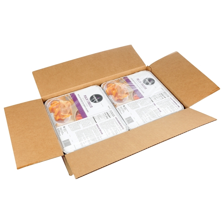DEVONSHIRE PEACH COBBLER RAW FROZEN IN FOIL PAN