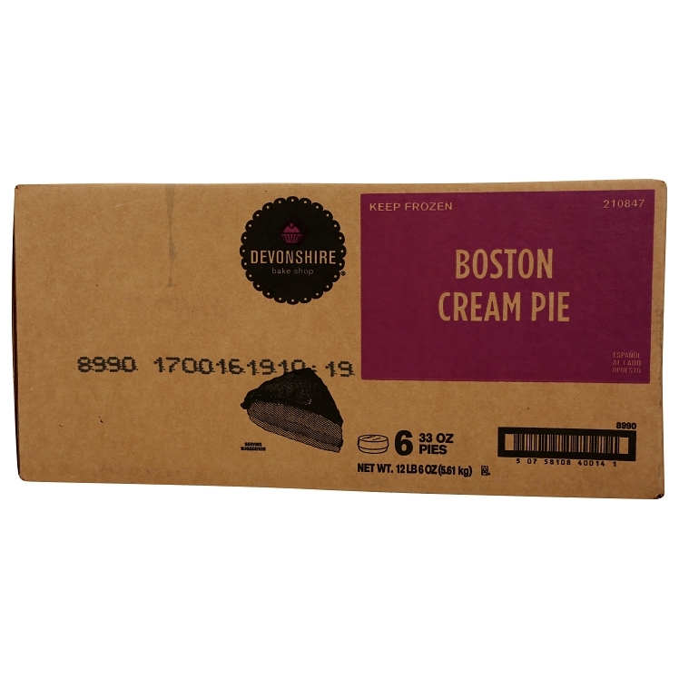 DEVONSHIRE BOSTON CREAM PIE UNSLICED THAW & SERVE