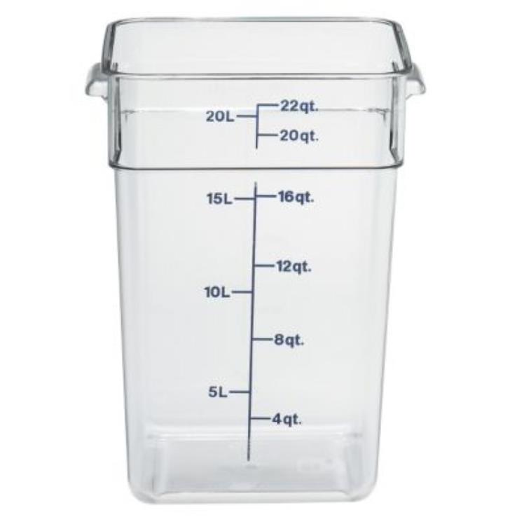 CAMBRO CLEAR SQUARE CONTAINER 22 QUART