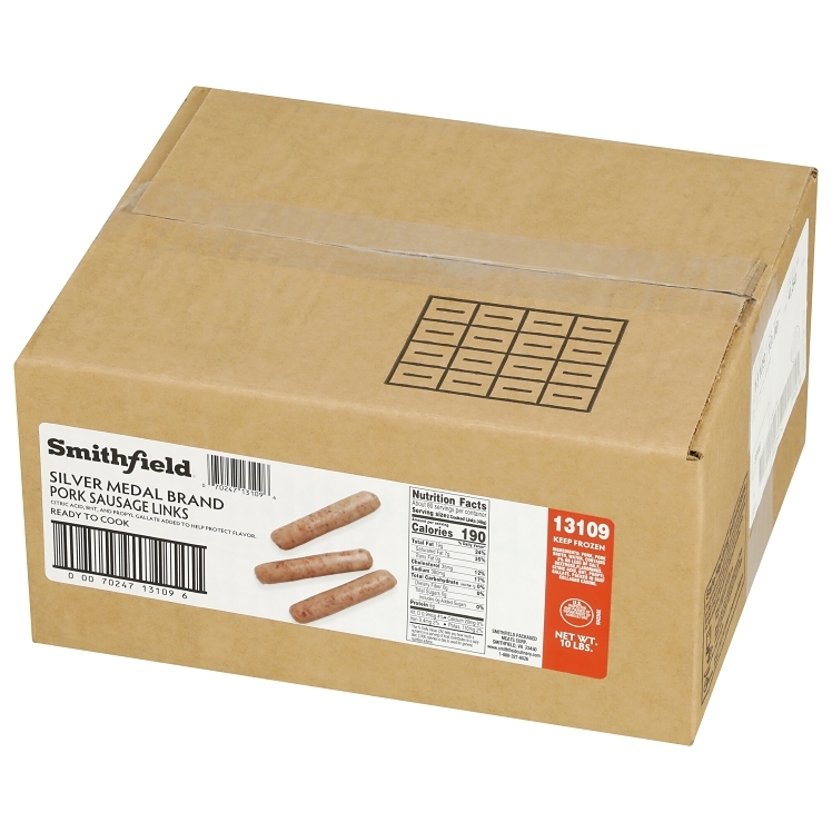 SMITHFIELD FARMLAND SILVER PORK SAUSAGE LINK SKIN ON 1 OZ (13109)