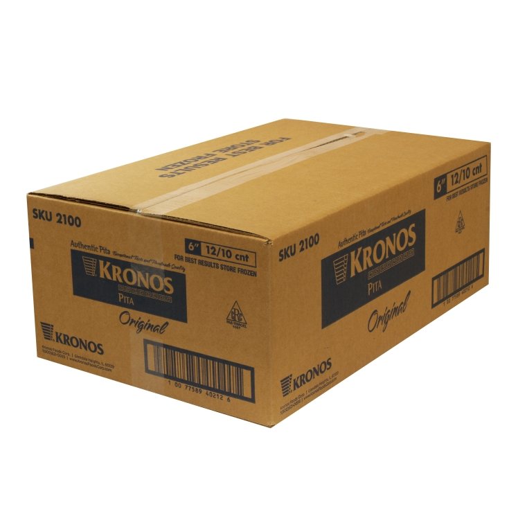 KRONOS PITA BREAD WHITE HANDMADE FROZEN