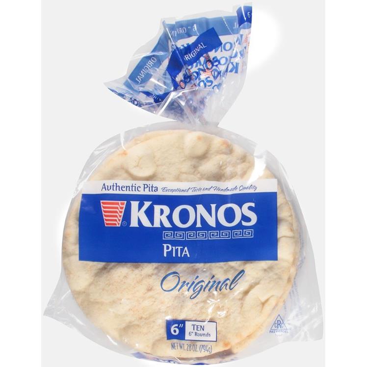 KRONOS PITA BREAD WHITE HANDMADE FROZEN