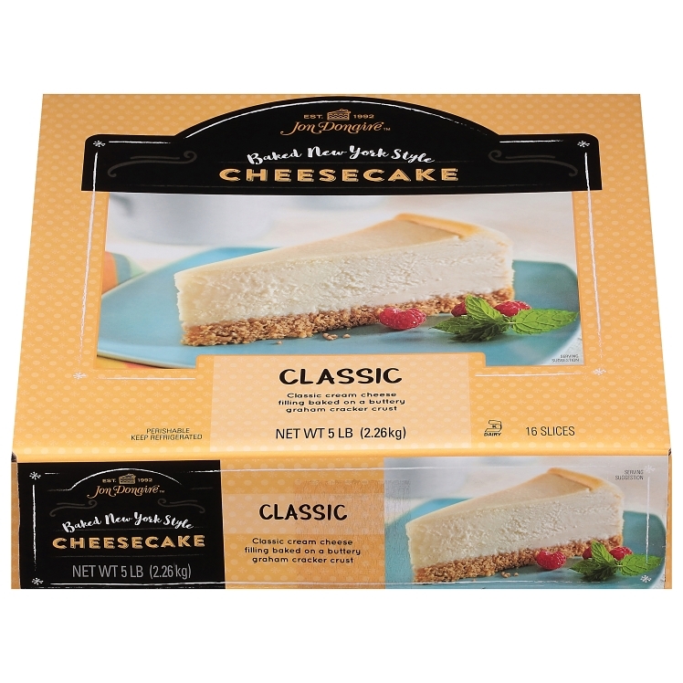JON DONAIRE BAKED NEW YORK STYLE CHEESECAKE 10 INCHES 16 SLICES