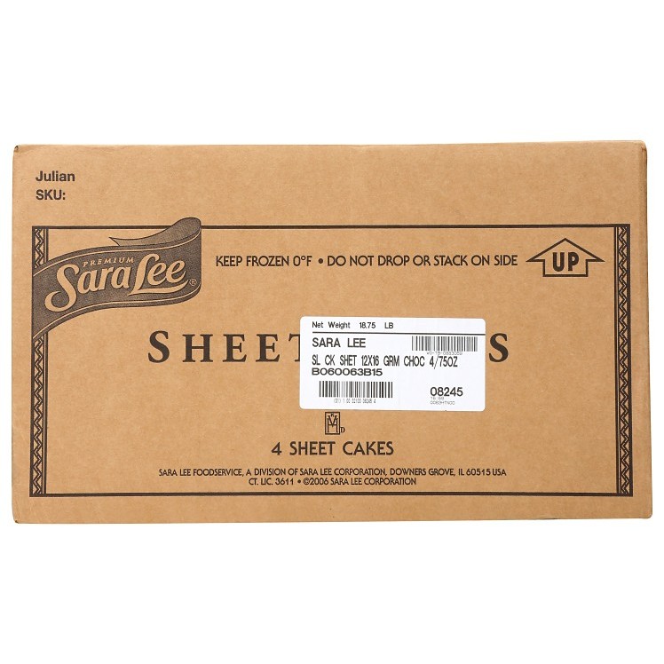 SARA LEE ICED GERMAN CHOCOLATE SHEET CAKE 1/2 SHEET