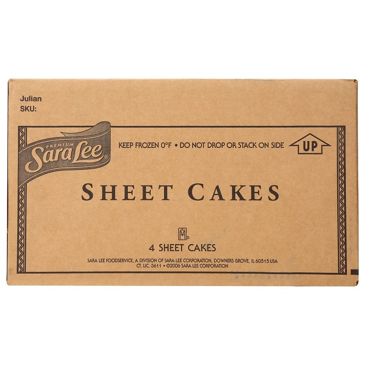 SARA LEE ICED GERMAN CHOCOLATE SHEET CAKE 1/2 SHEET