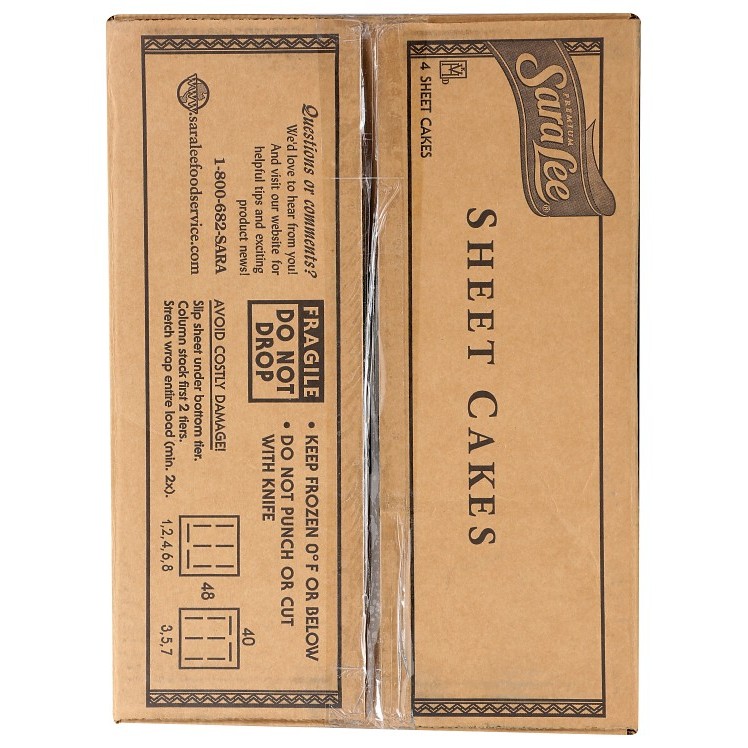 SARA LEE ICED GERMAN CHOCOLATE SHEET CAKE 1/2 SHEET