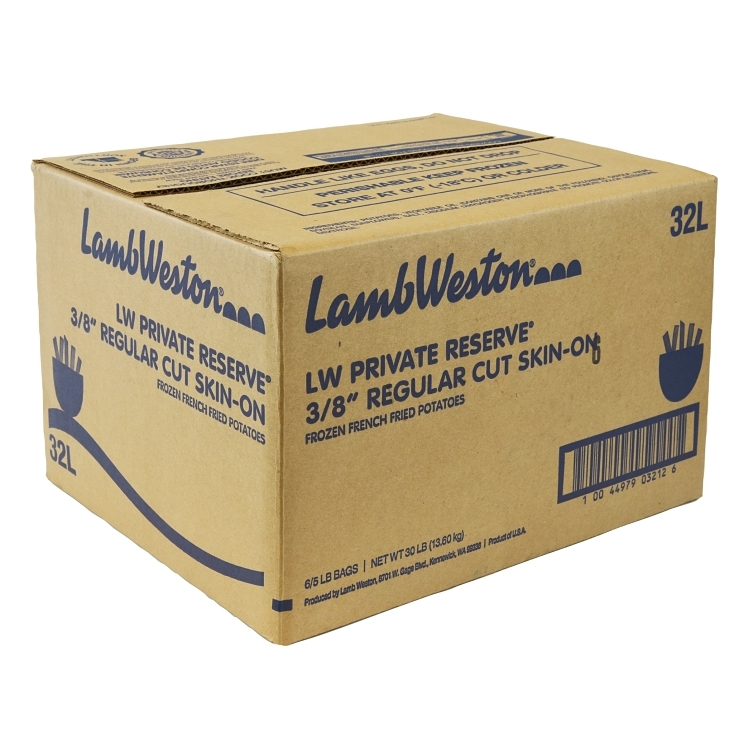 LW PRIVATE RESERVE POTATO FRENCH FRIES 3/8 INCH SKIN ON