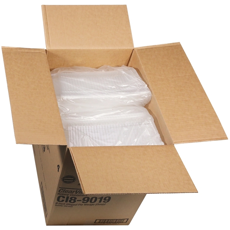 PACTIV BLACK 9 INCH 1 COMPARTMENT PIE WEDGE CONTAINER
